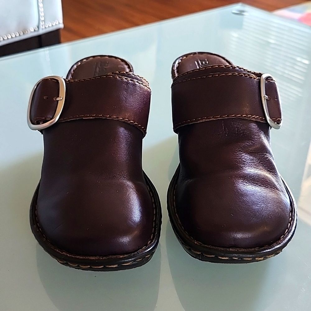 Born Leather Dark Academia Boho Hippie Mules Size 8 - Picture 2 of 9